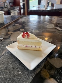 A piece of the delicious birthday cake brought over for our daughter's birthday.