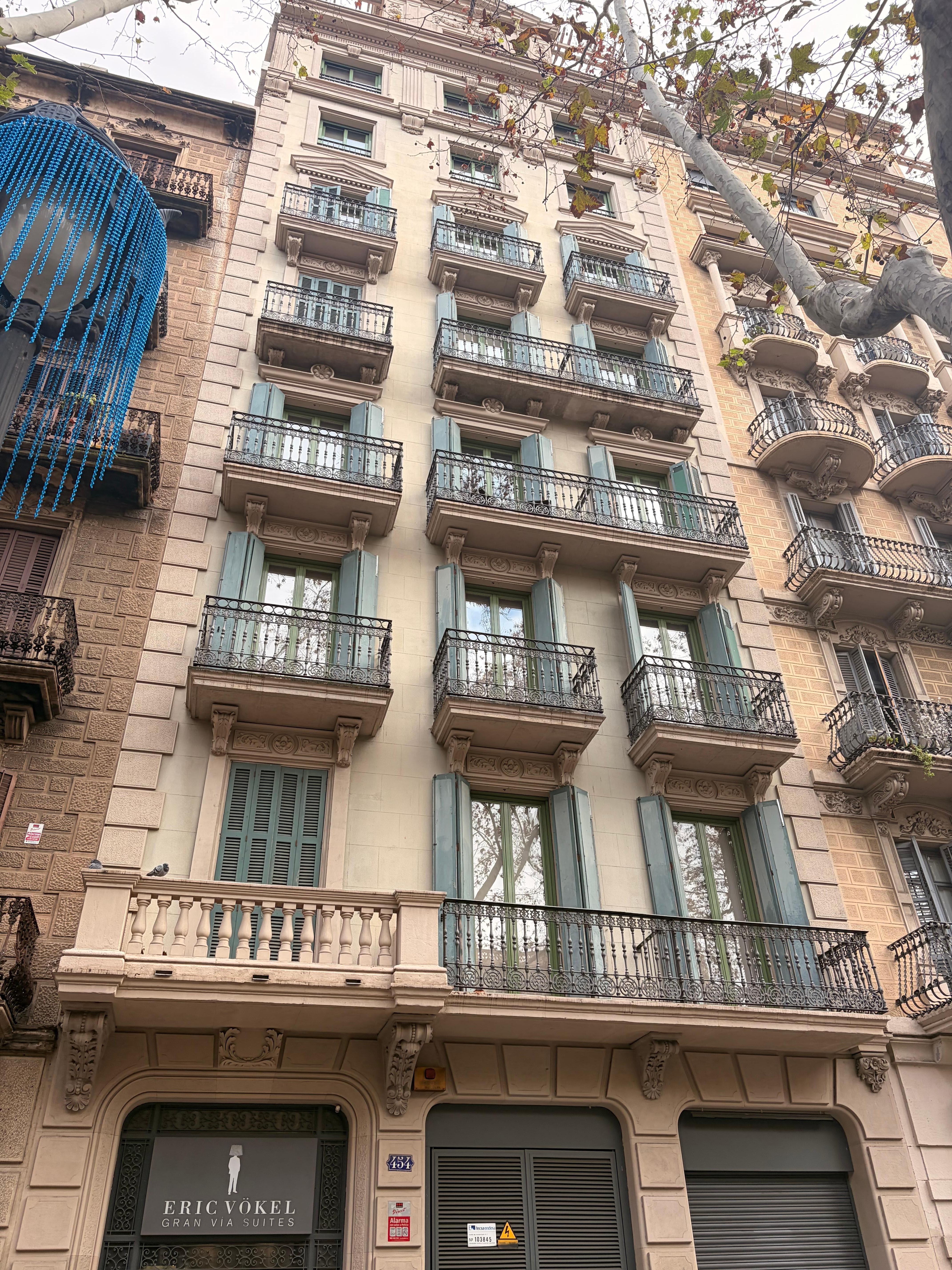 View of hotel from the street.