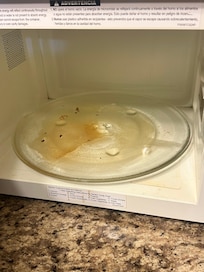 Microwave had not been cleaned