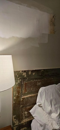 wall above bed plaster