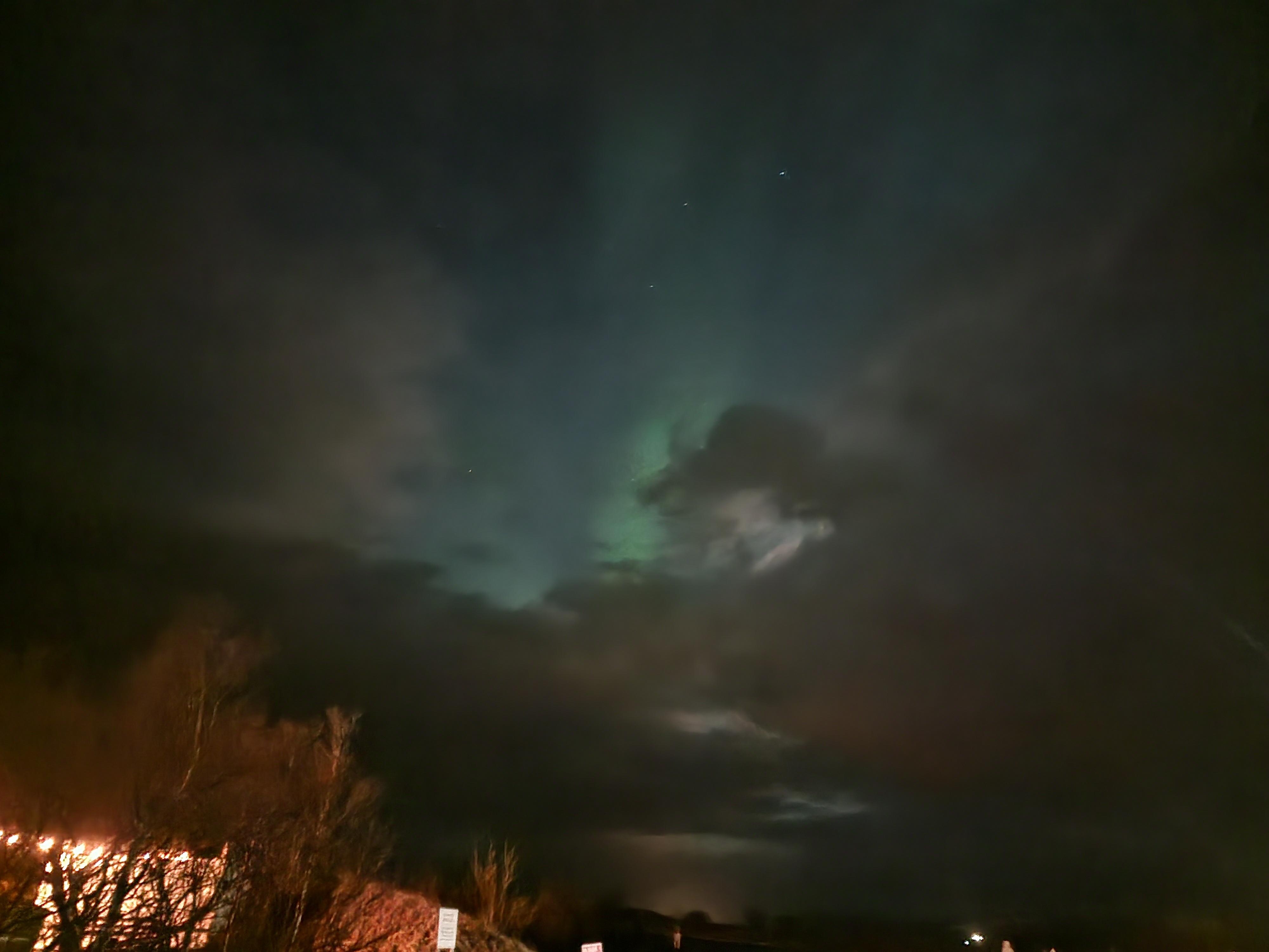 Northern lights were a tad hard to get because it was so cloudy, but these were taken even though it was overcast