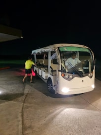 Golf carts for passengers to shuttle you throughout the huge resort