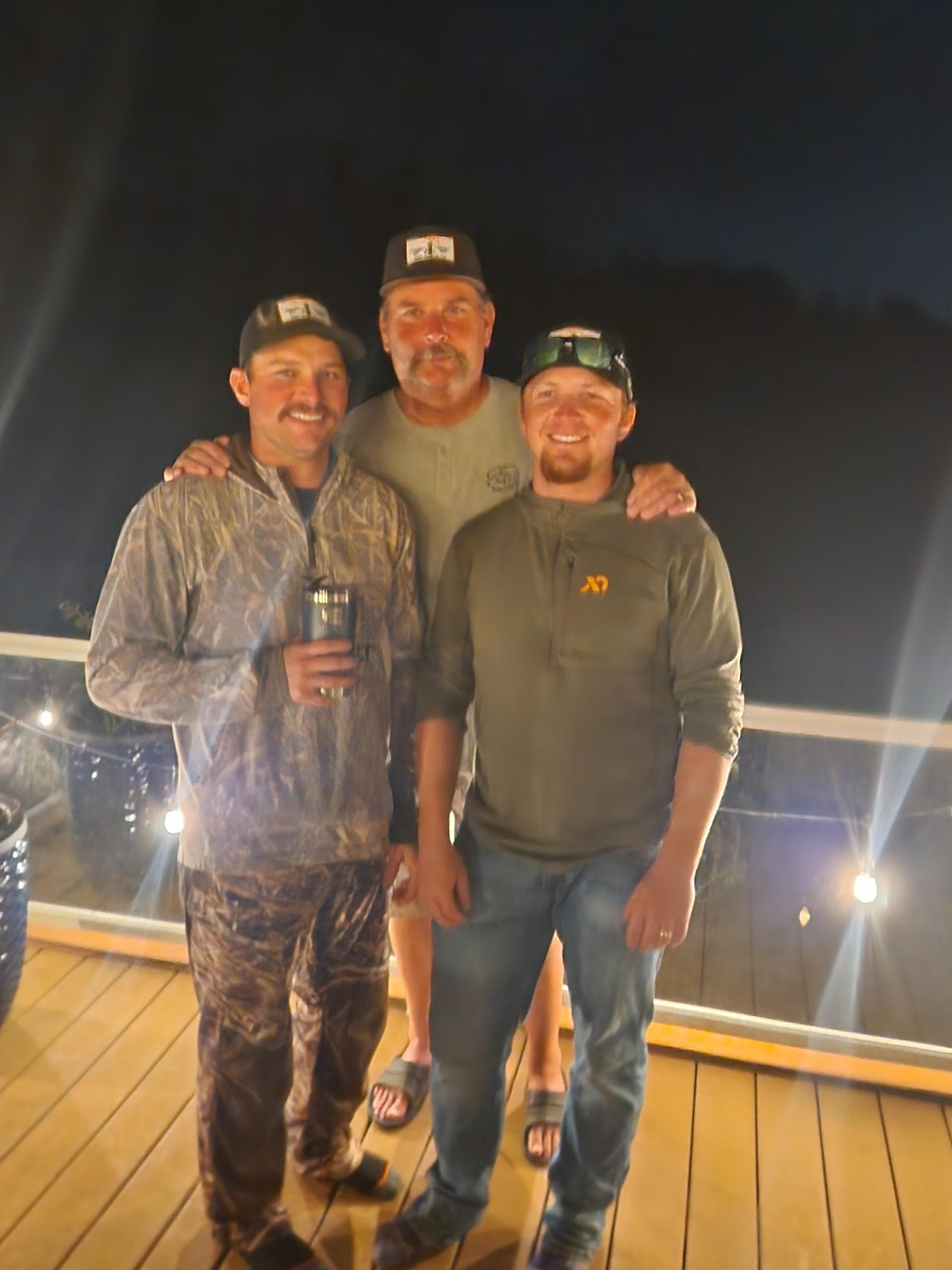 On the deck enjoying our evening 