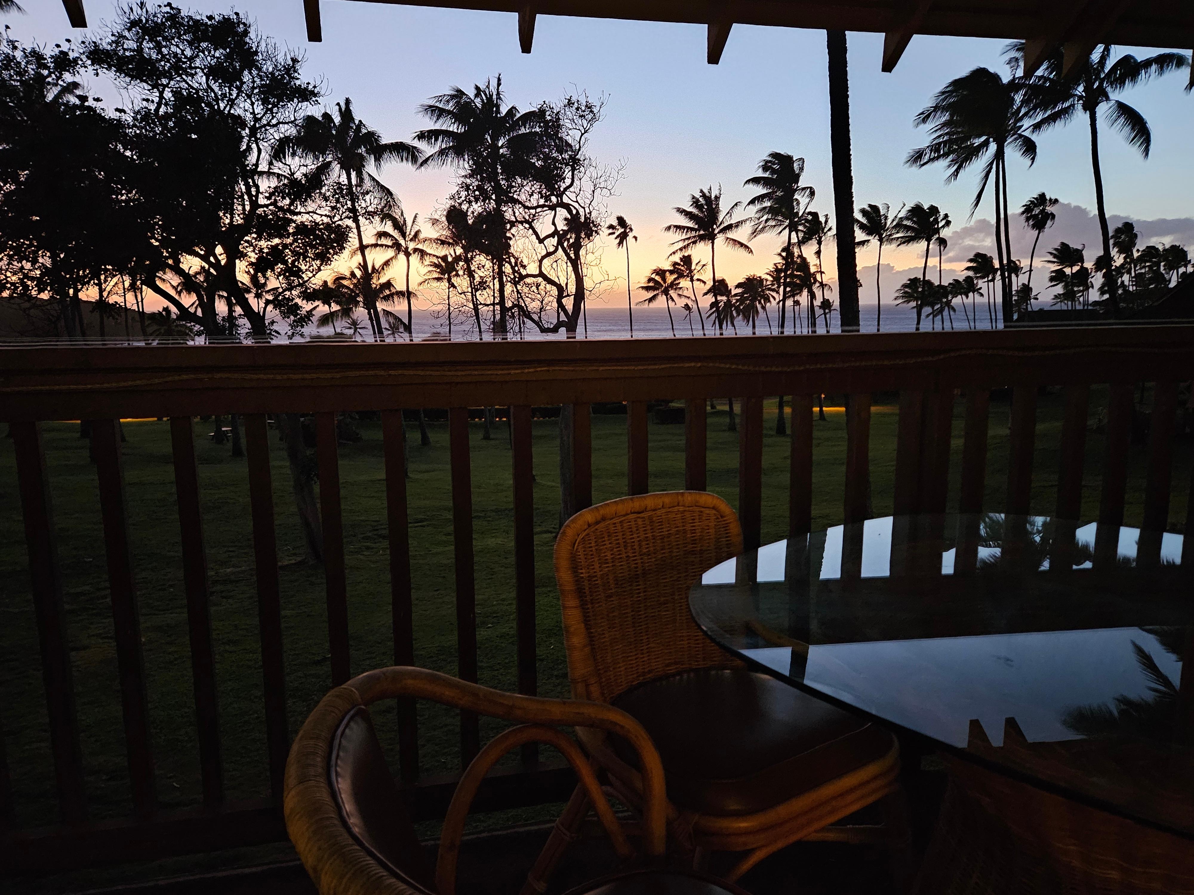 Sunset view from our balcony