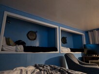 The sailor's bunks with working port holes!