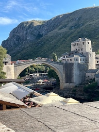 This is from the shops looking back at the bridge.