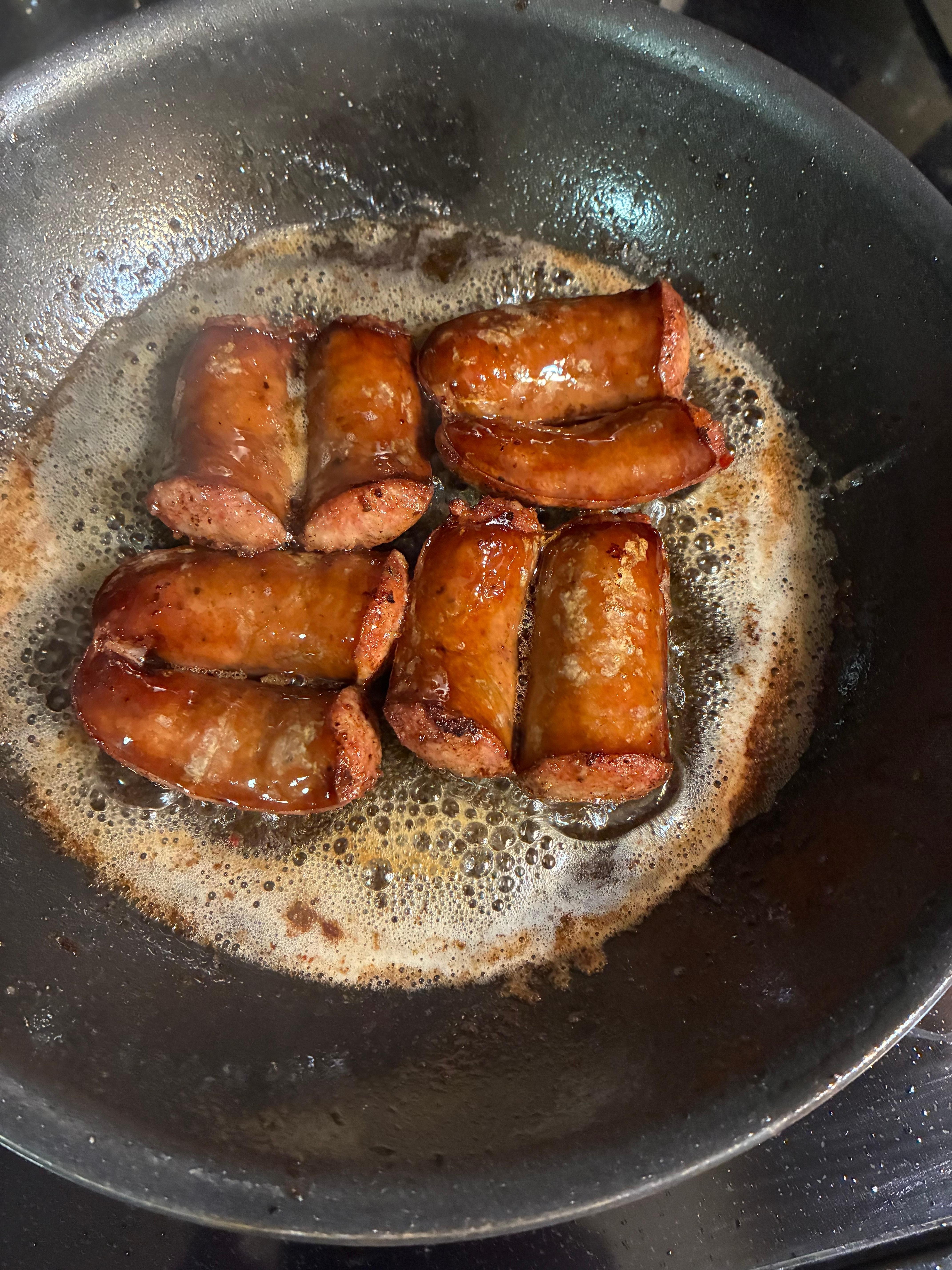 Stocked well with pots and pans.