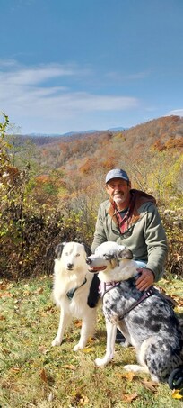 My husband with our babies.