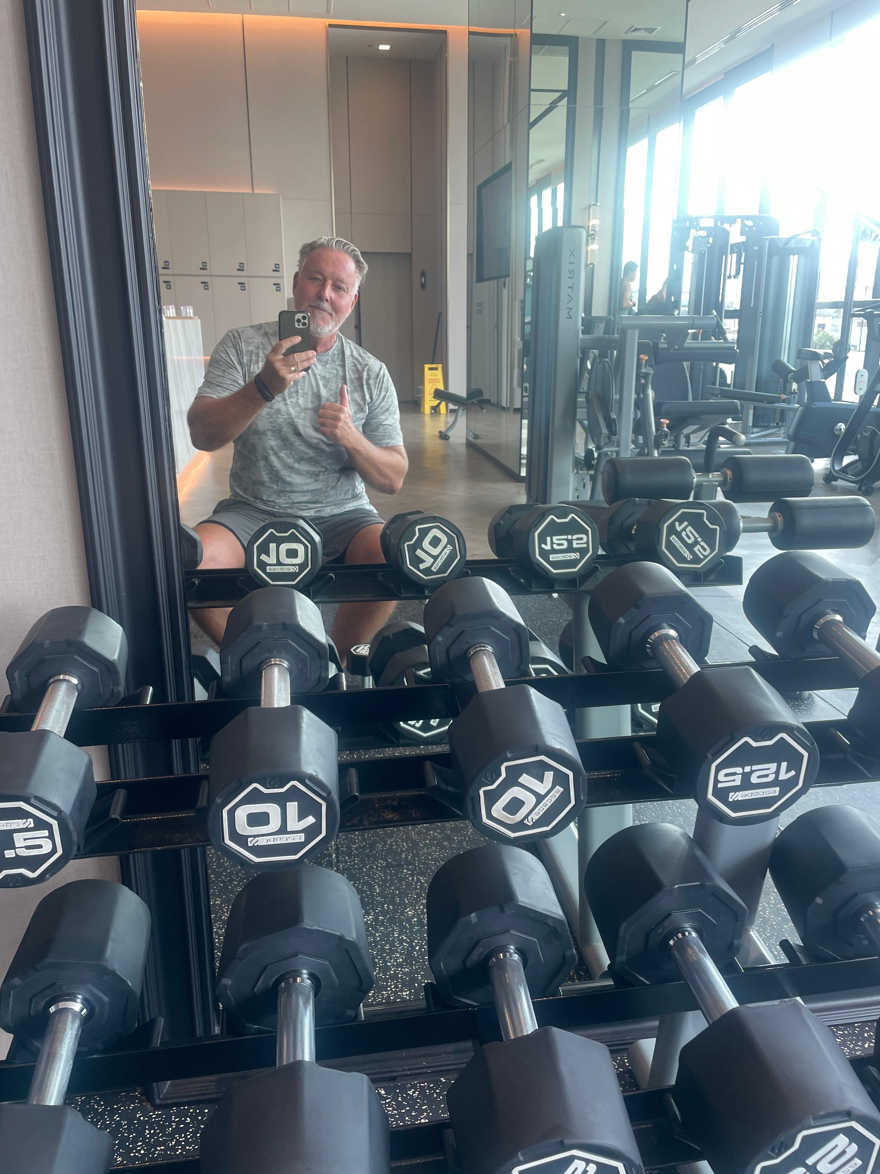 Vettigt gym för att vara hotell 