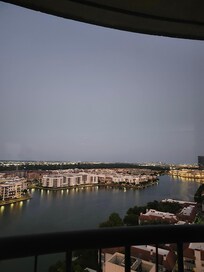 Looking out over the lake front our balcony. Beautiful and calming!