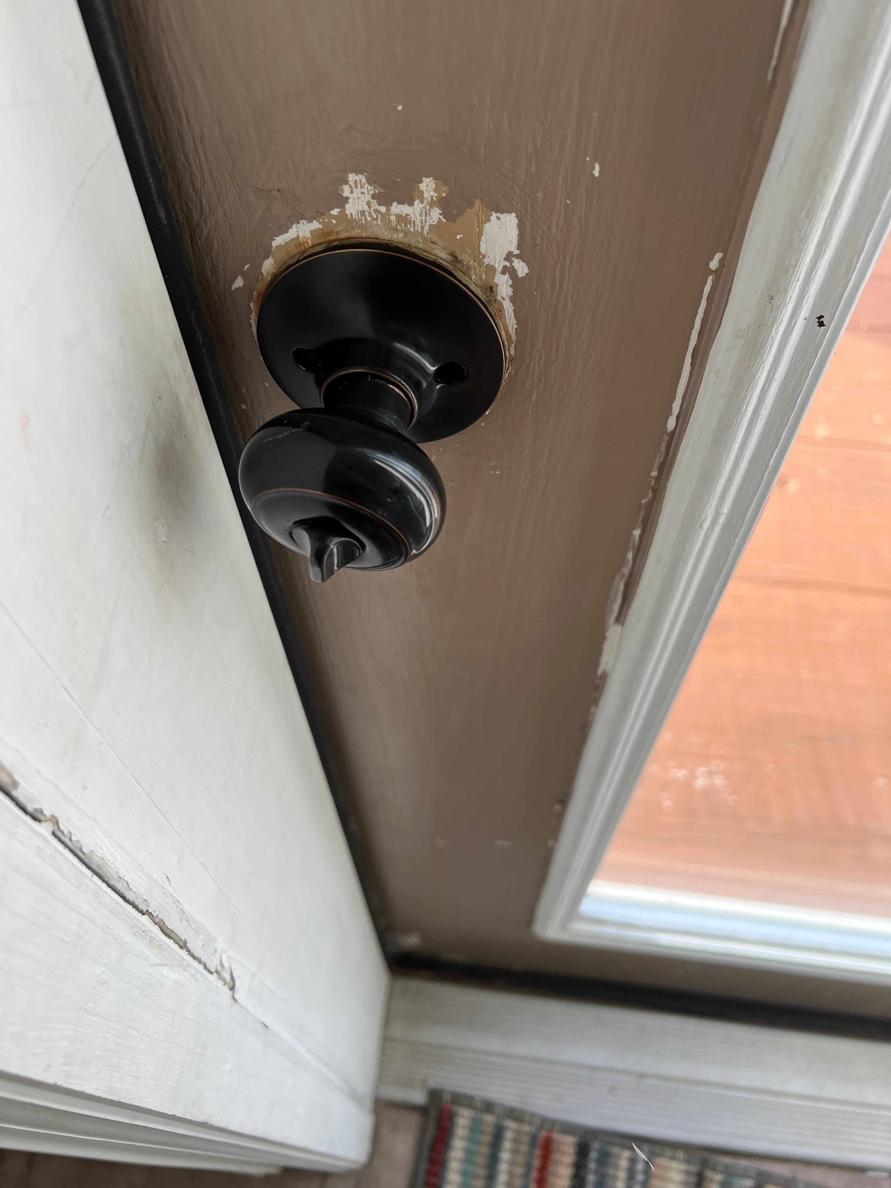 Back door knob broken 