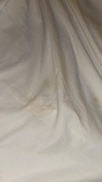 Unwashed bedsheet