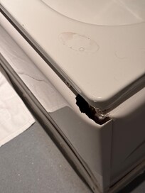 Sharp Broken bath panel