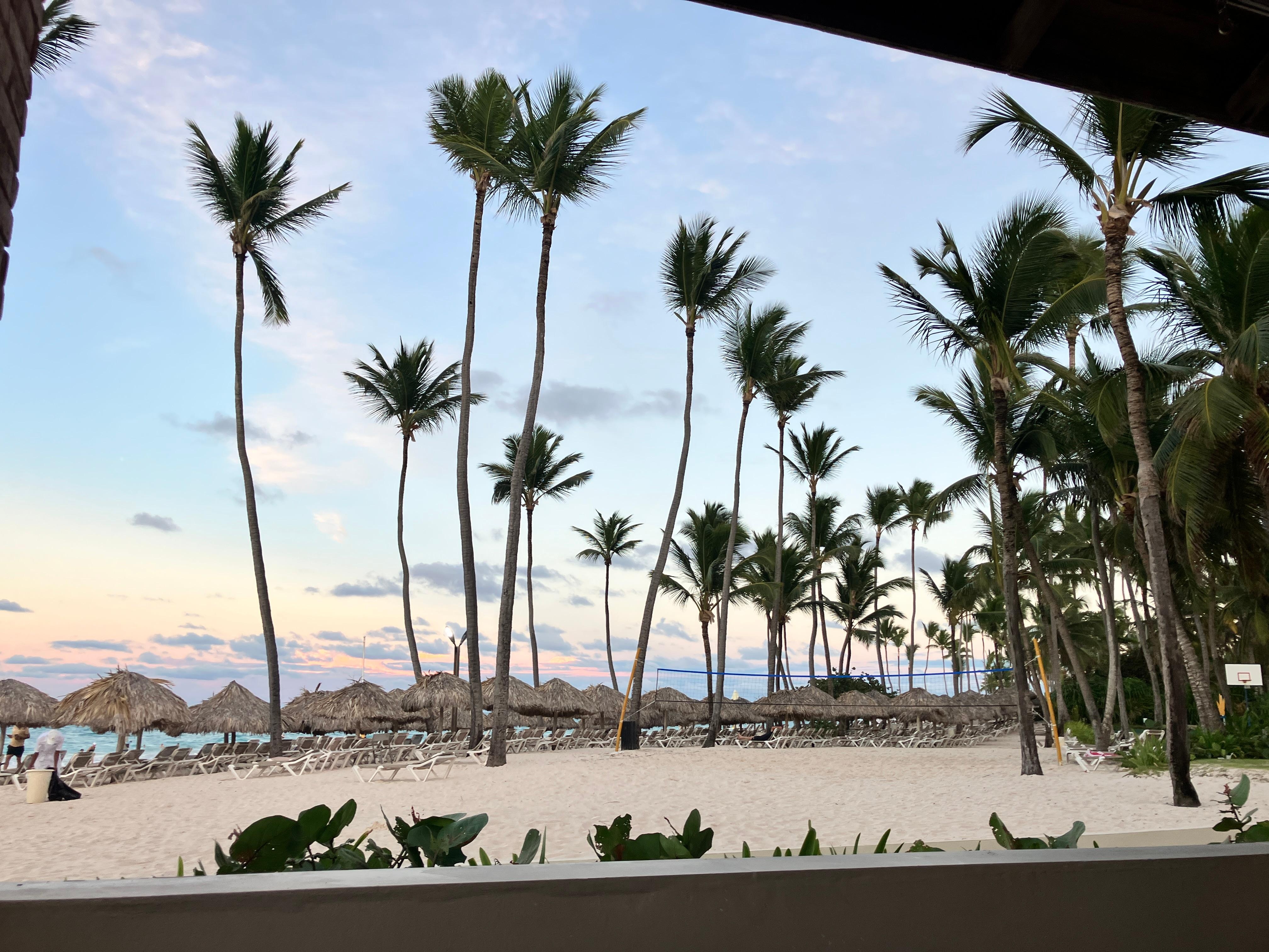 Beach view from dinner at El Gaucho steakhouse 