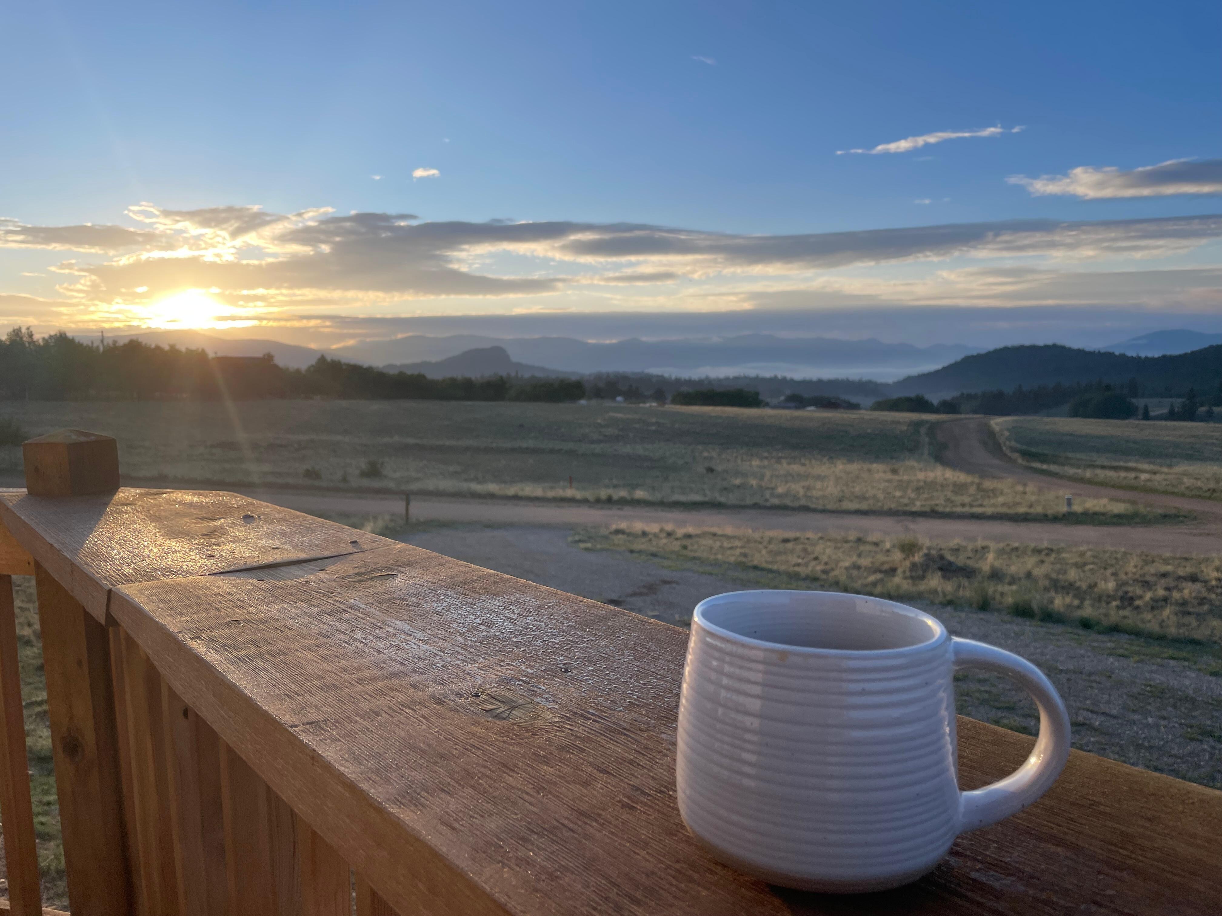 Morning view from deck. 
