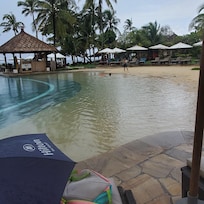 Swimming Pool with sand like Beach ⛱️