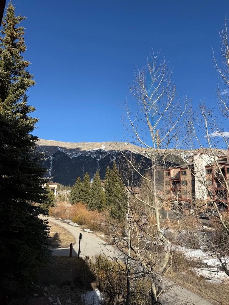 View from the deck outside the living room looking towards center village