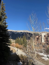 View from the deck outside the living room looking towards center village