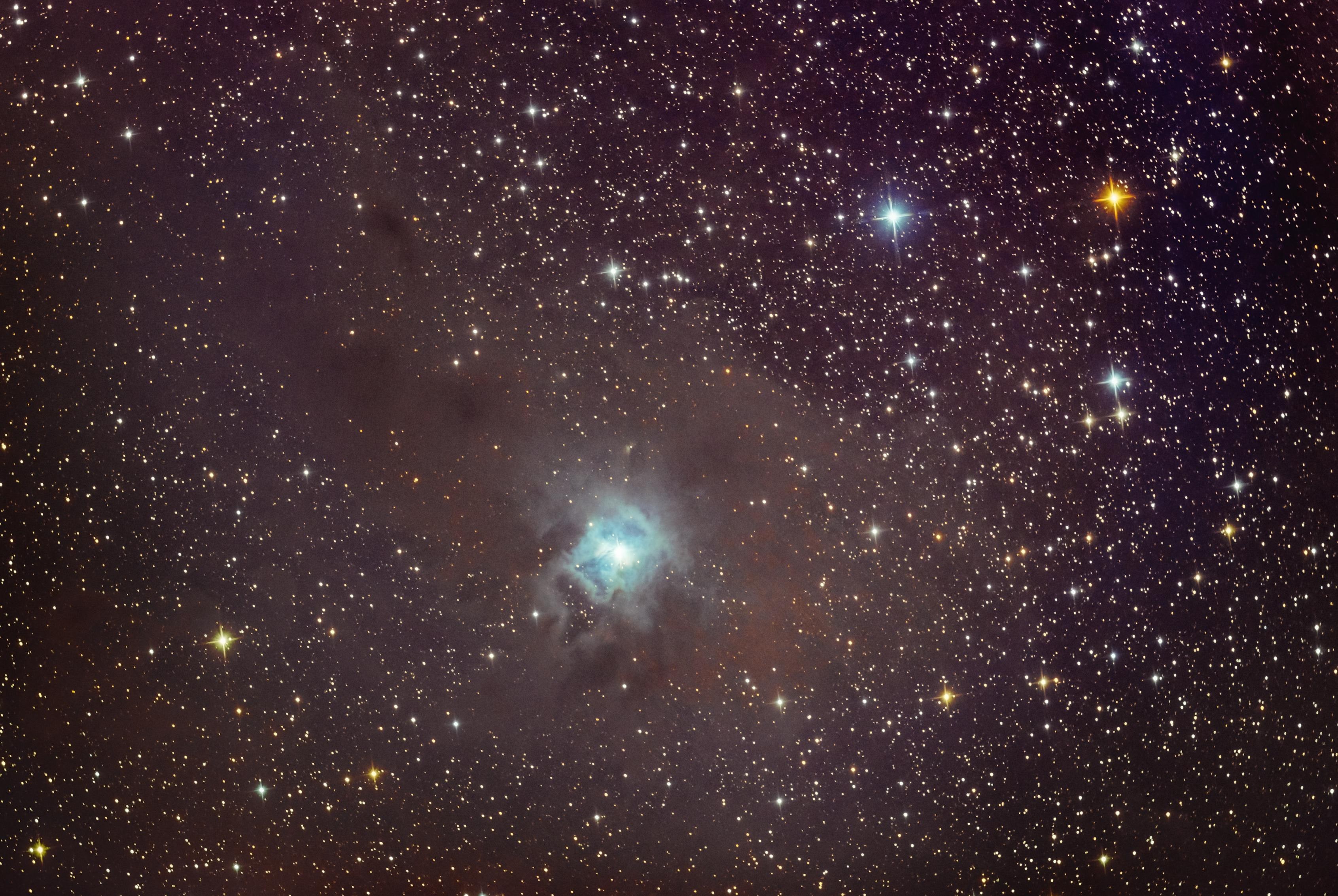 Image réalisée avec mon télescope lors de mon séjour: La nébuleuse de l'Iris.