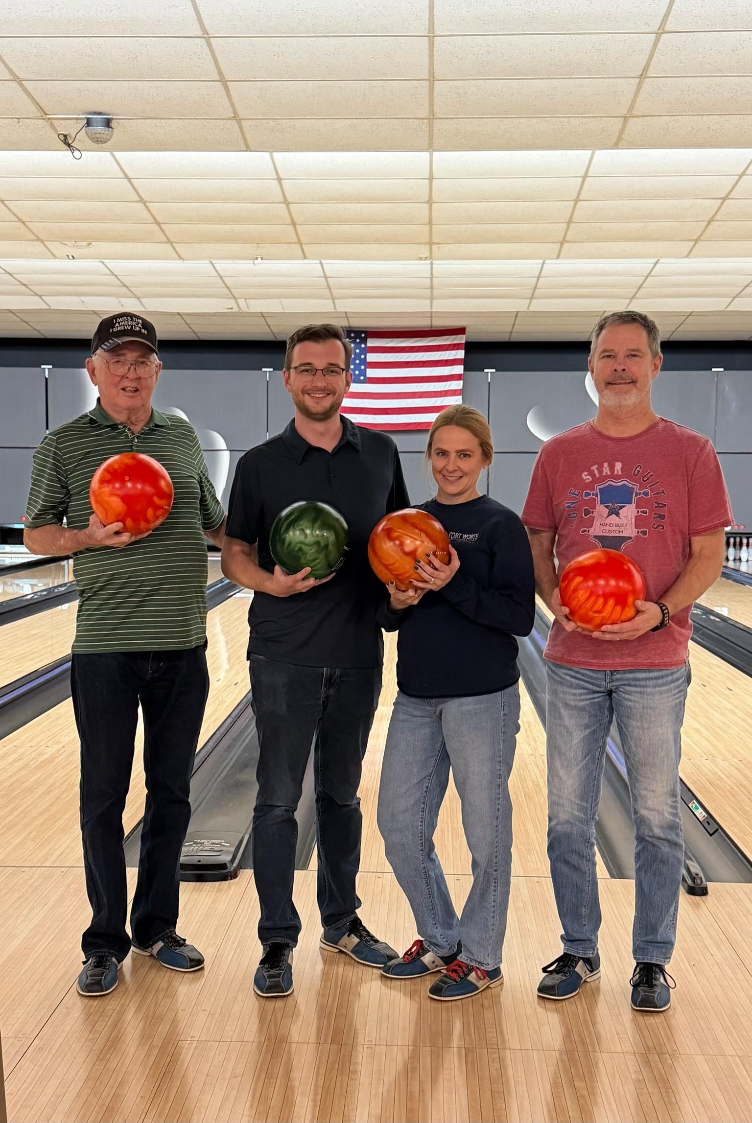 A little family bowling.