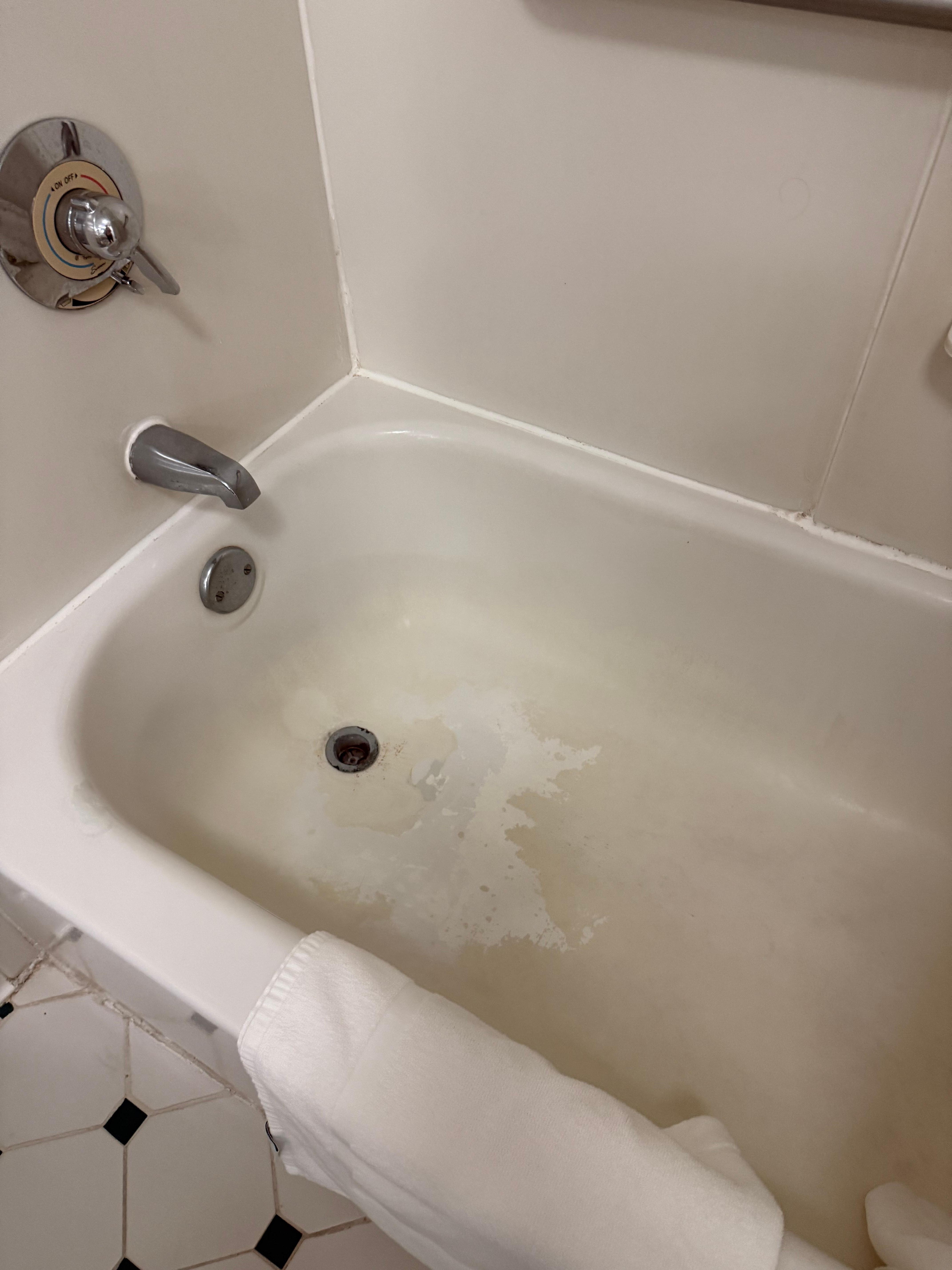 Bathtub when we first walked ever into room