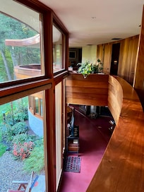 The balcony and upstair hallway from master bedroom