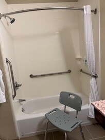 High placement of shower head.