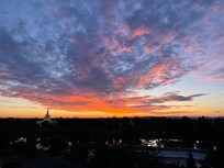Sunrise view from our balcony