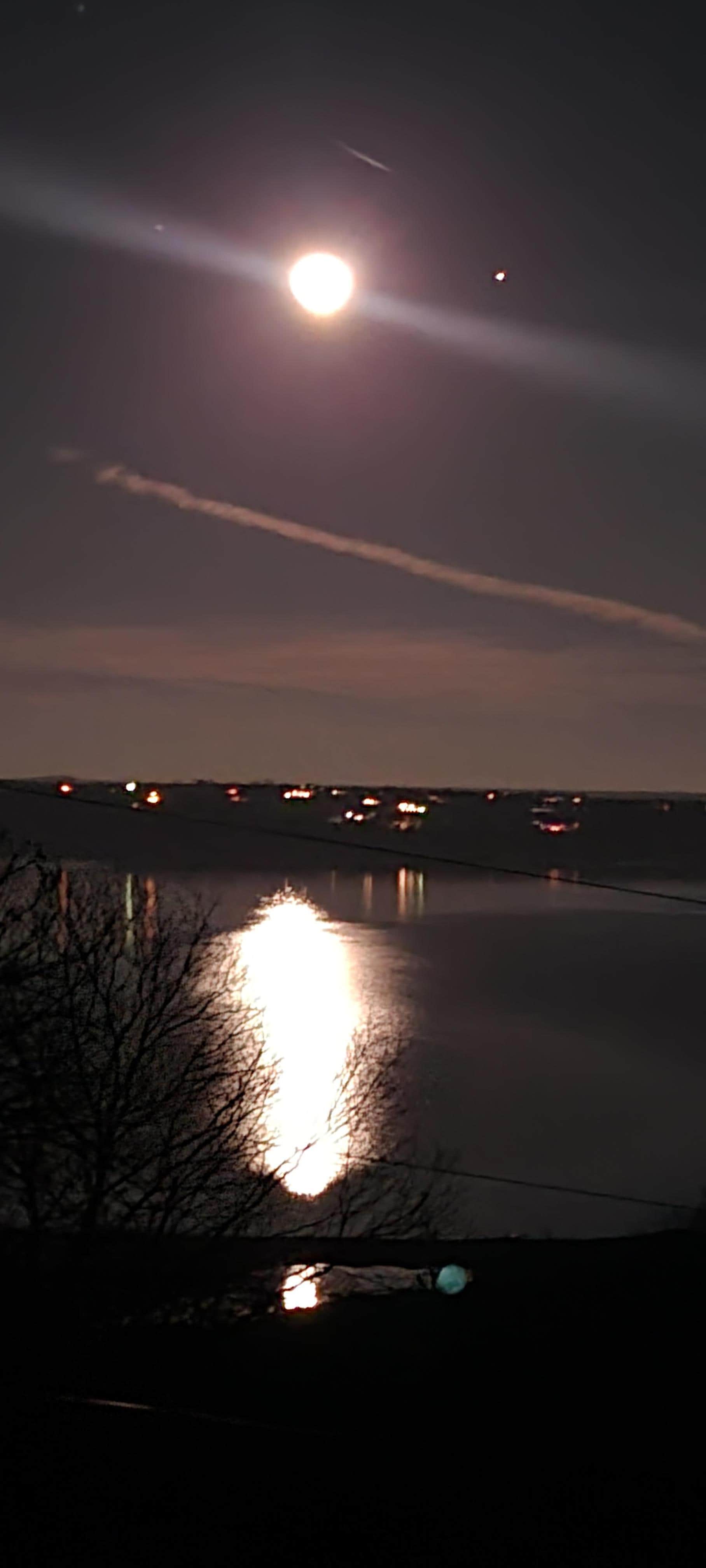 Wolf moon view from the window!