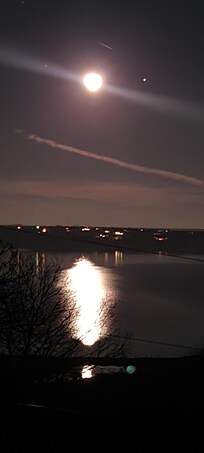 Wolf moon view from the window!