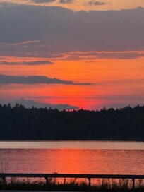 Sunset by the lake.