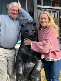 Non-scary bear that welcomed us at the front porch! ❤️