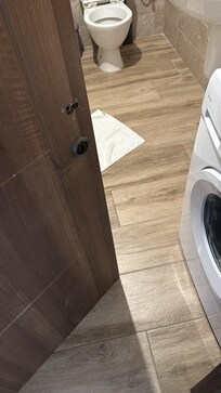 Bathroom door rubbing .. very hard to open fully