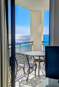 Master bedroom view of the beach.