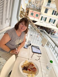 The balcony. Great place to plan your day.