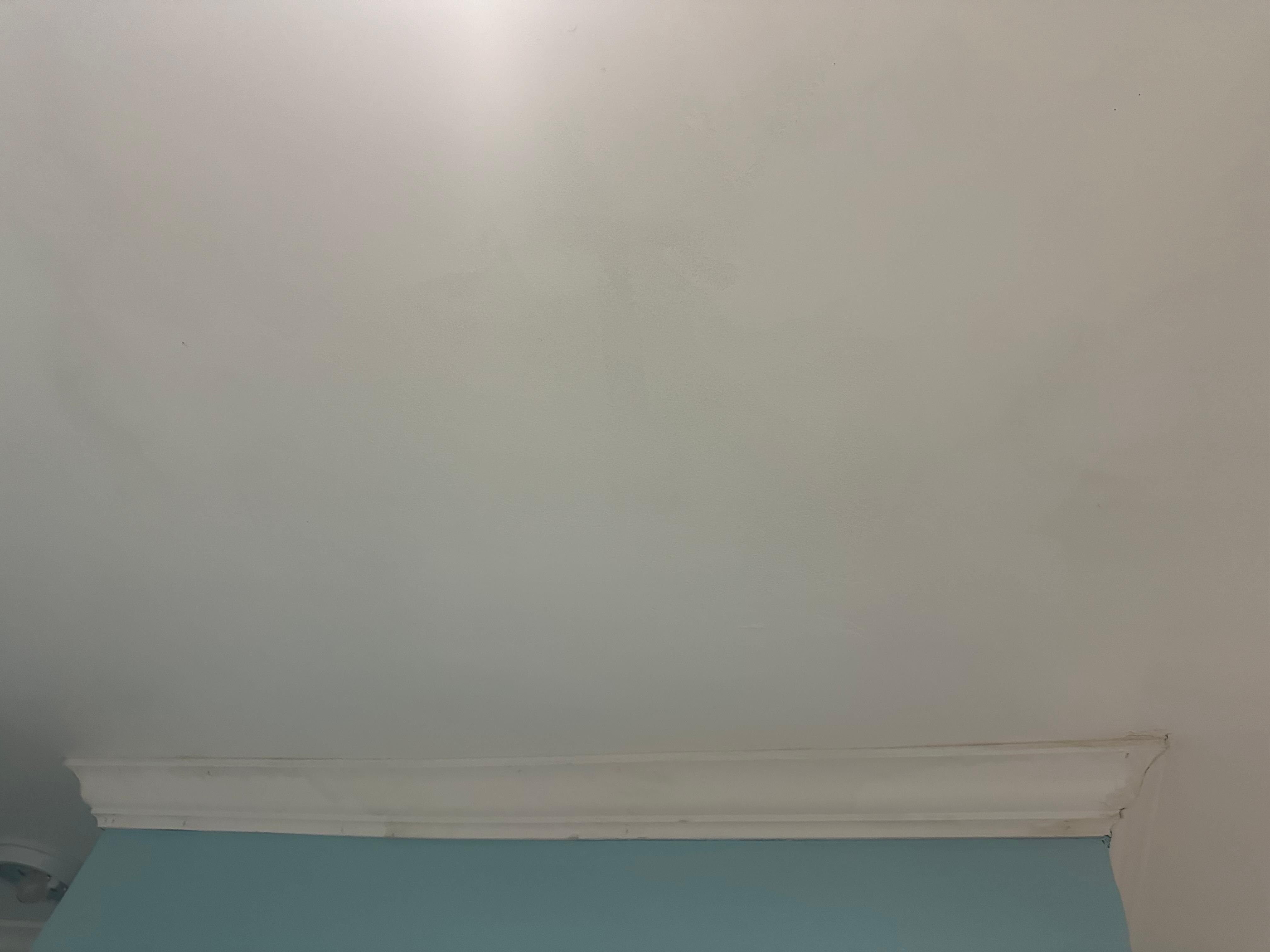 The ceiling has water damage 
