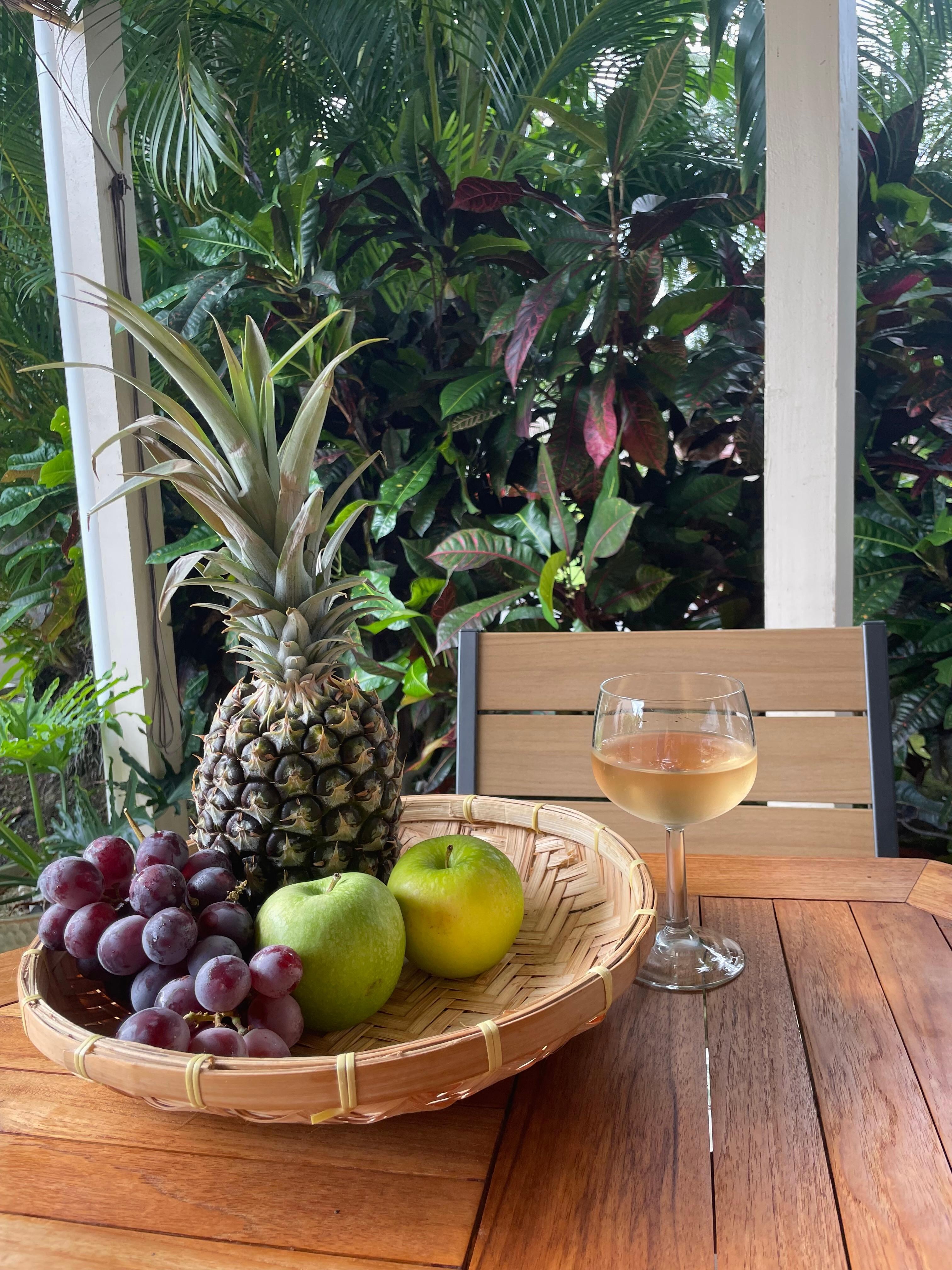 The lanai is perfect for breakfast