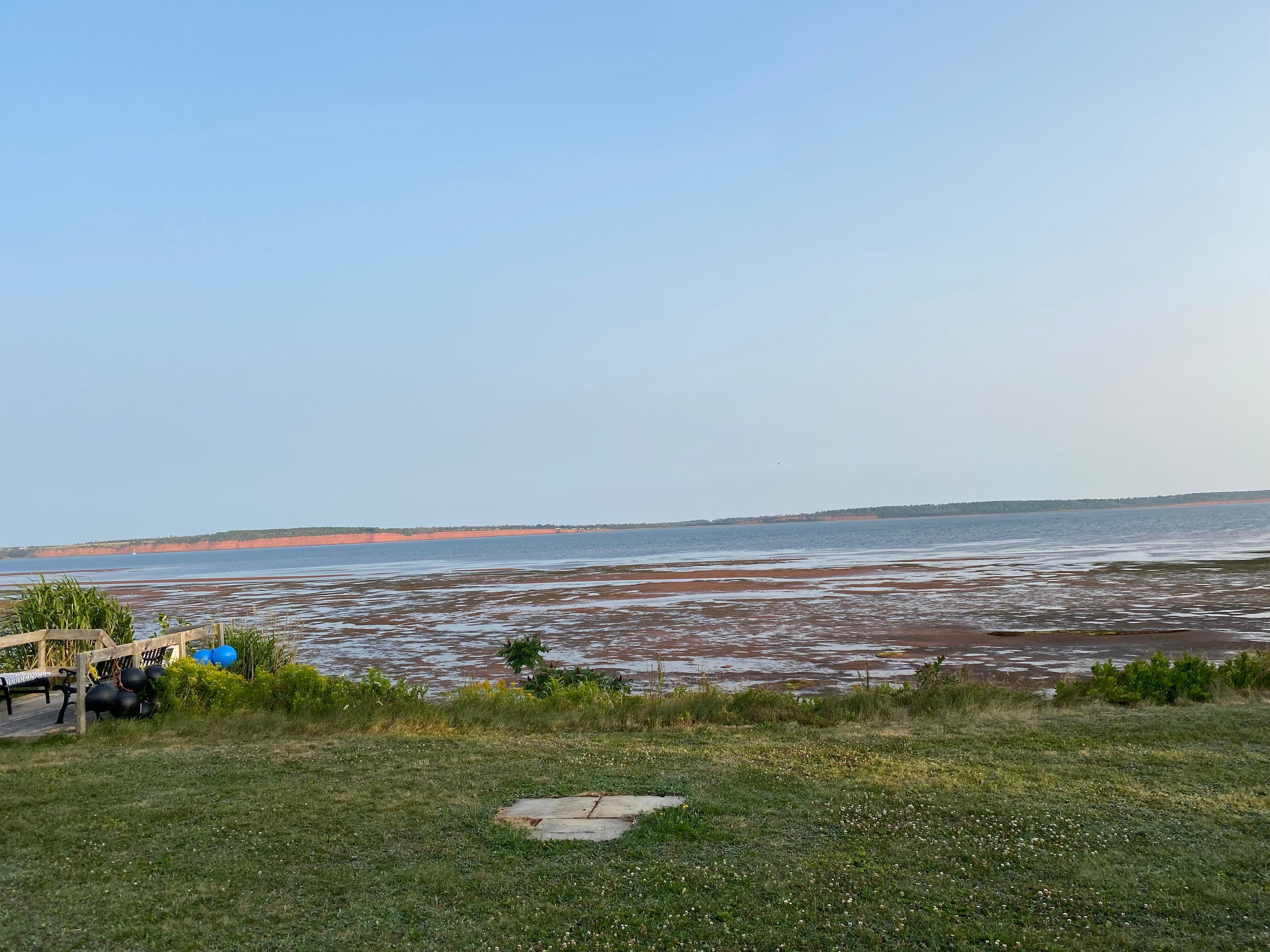 The view at low tide. 