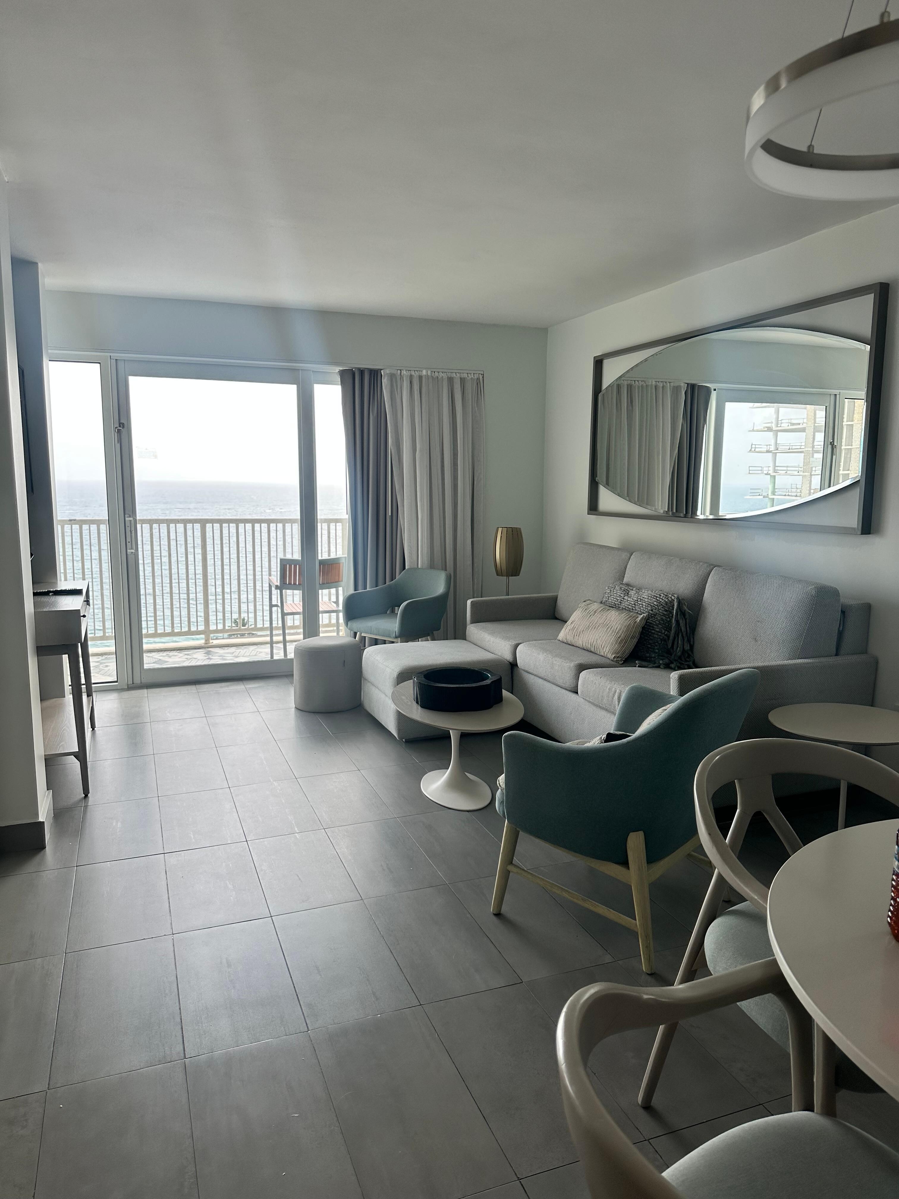 Living space with ocean view 