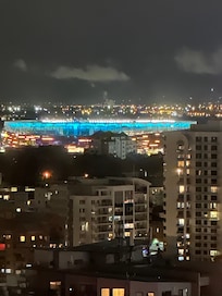 If you are here for the Ashes - this is the view of the Optus Stadium from room 2222