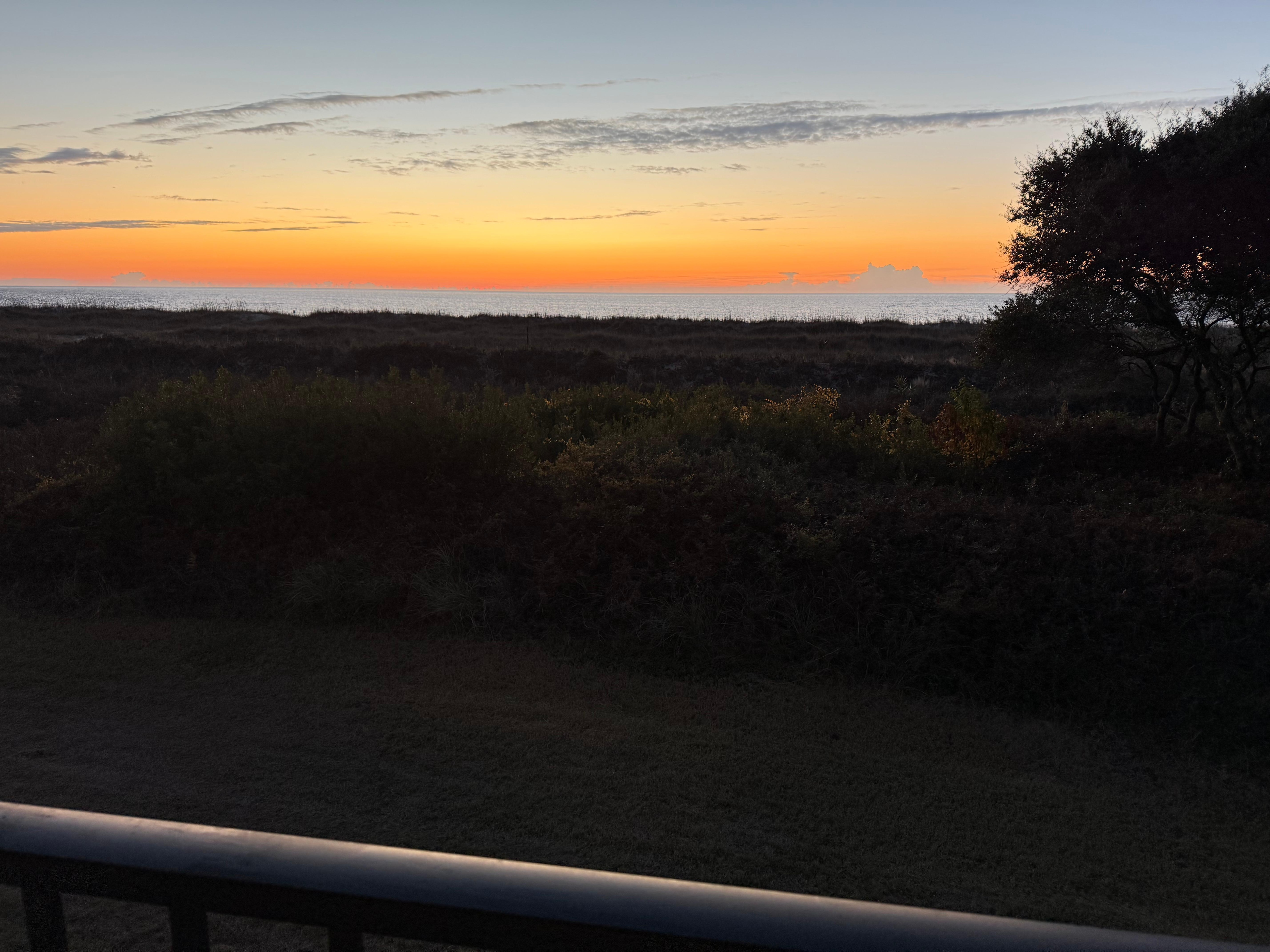 Beautiful sunrise from the balcony 