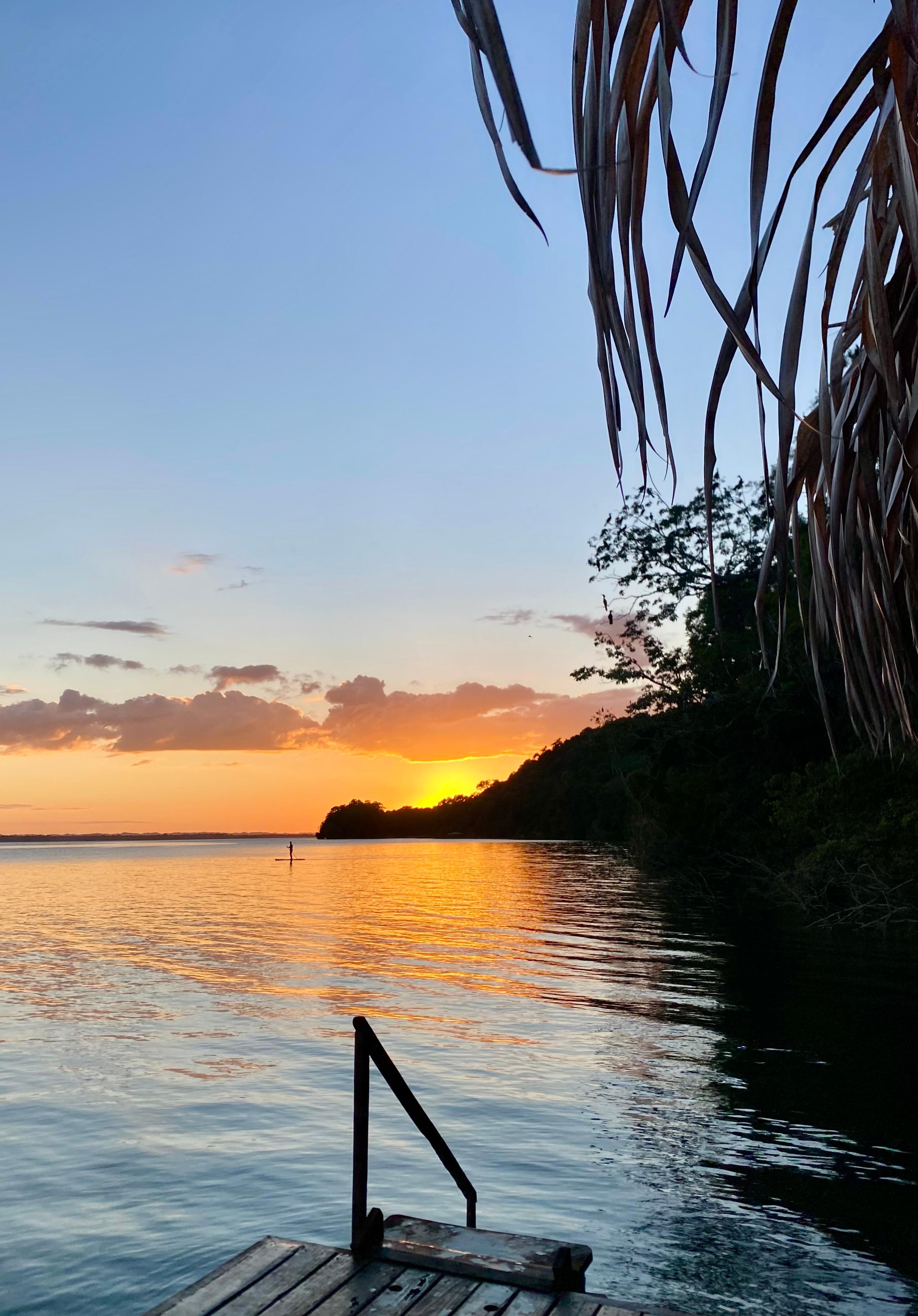 Depuis le ponton de l’hôtel.