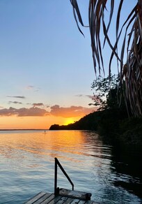 Depuis le ponton de l’hôtel.