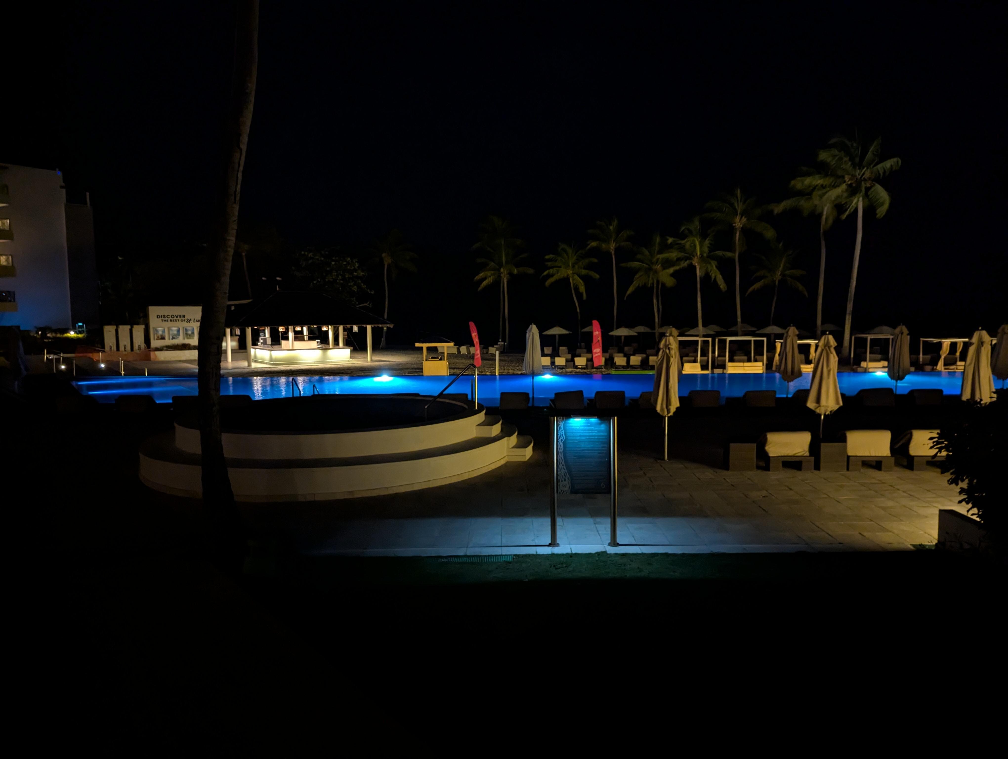 Pools at night