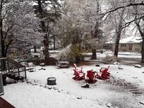 We had a surprise snowfall.