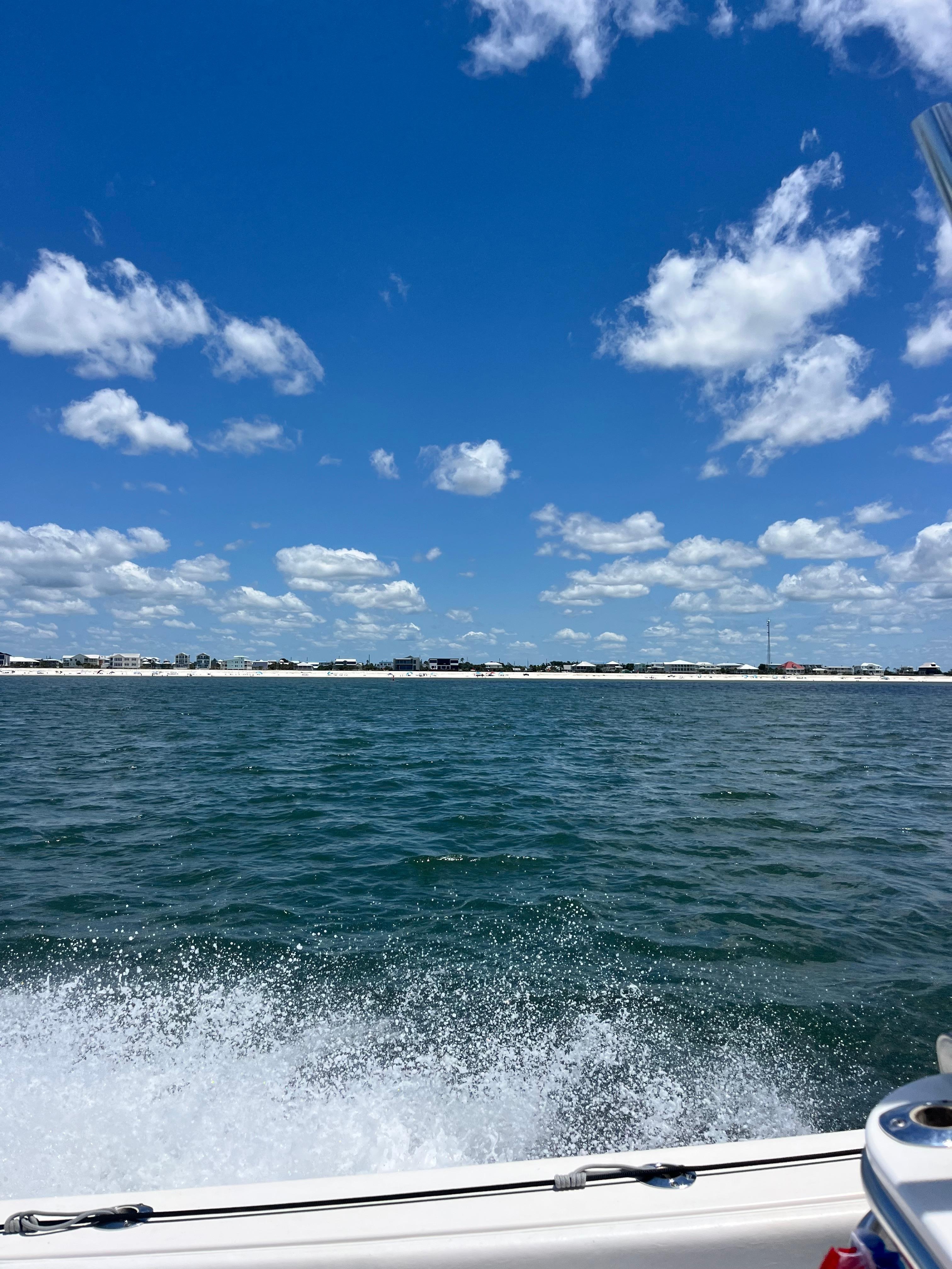 Beach view from the boat