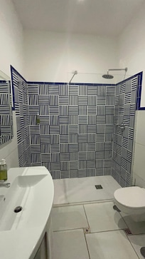 Bright clean spacious bathroom