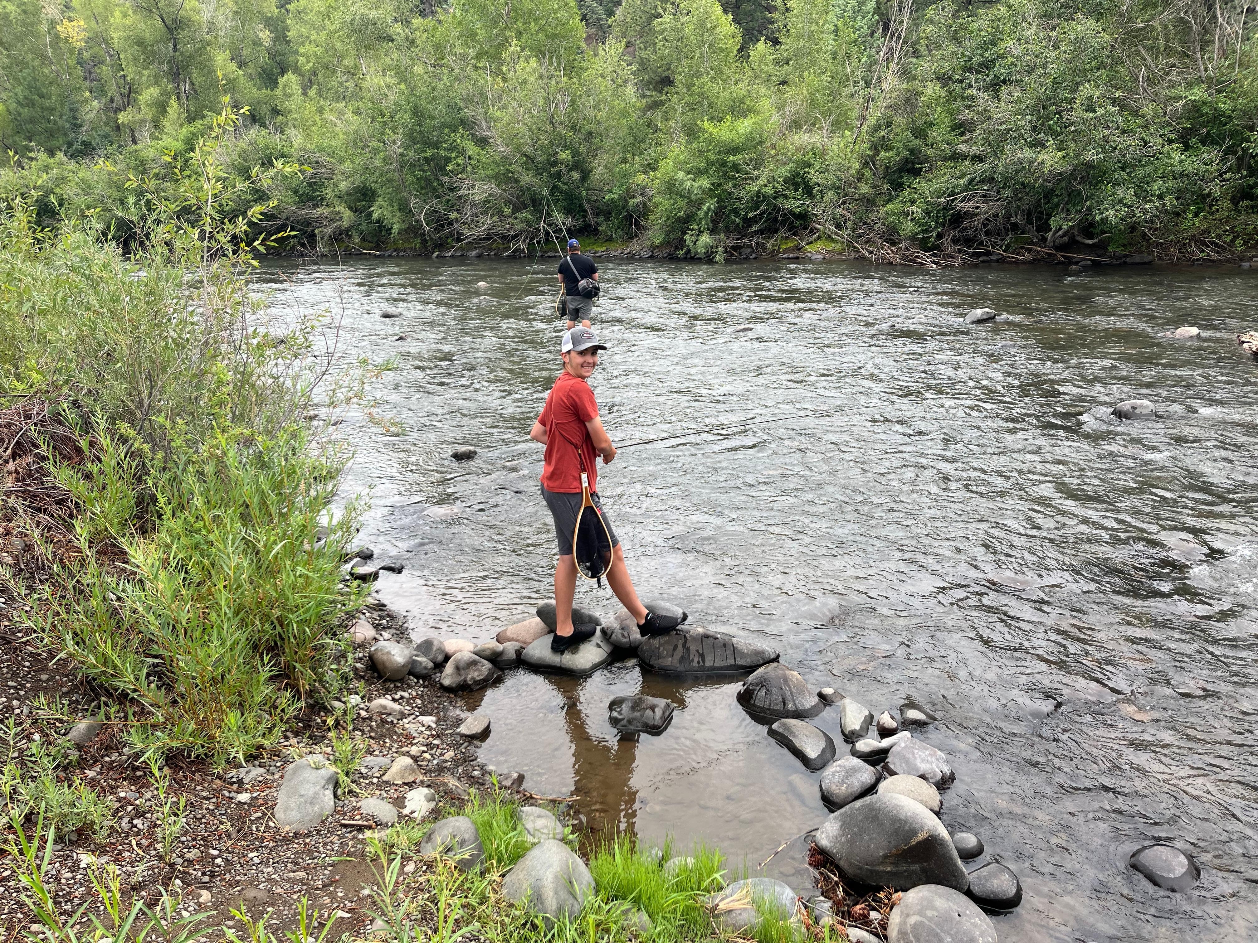 This is a few steps from the back deck 