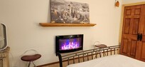 Fireplace in bedroom