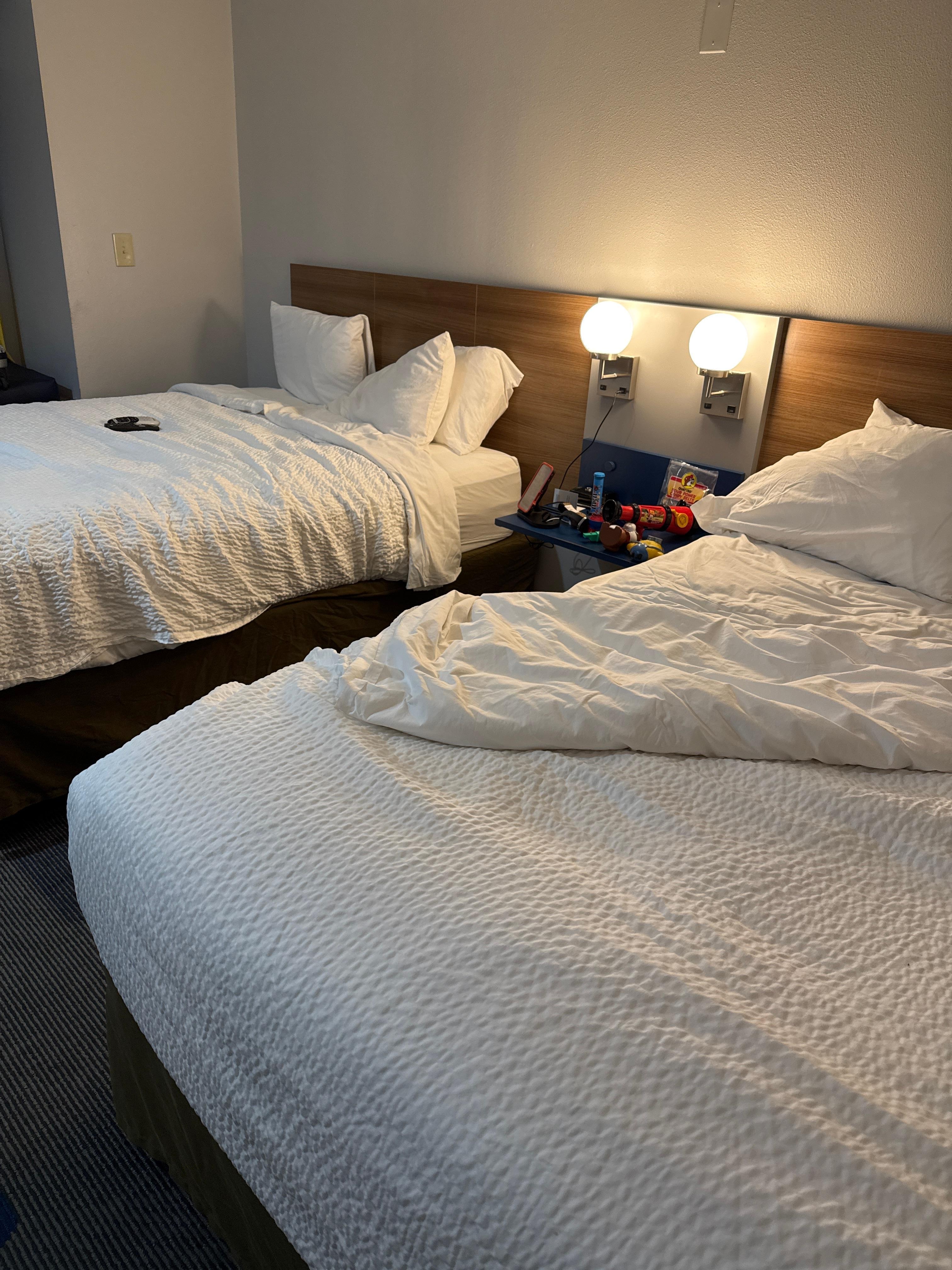 Beds clean and comfortable